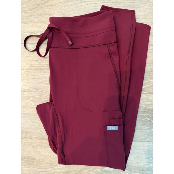 Figs Pants - Figs Maroon Scrub Pants Size Large